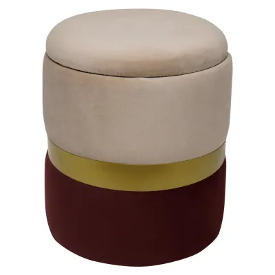 Пуф АРИЗОНА (Бежево-Бордовый)