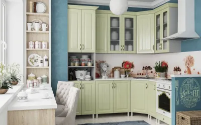 Панель декоративная 724*403 (Прованс Фисташковый структурный)