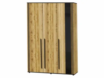 Шкаф 3-х дверный НКМ АЭЛИТА сек. №13 (Дуб Вотан/Черный) Шкаф 3-х дверный НКМ АЭЛИТА сек. №13 (Дуб Вотан/Черный)