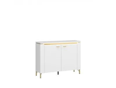 Комод LAZIO LAZK01 2D (BIAŁA ALPEJSKA/BIAŁY POŁYSK)