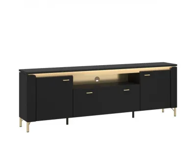 Тумба ТВ NORICA LAZF03 2D1S (CZARNY MAT/CZARNY MAT)
