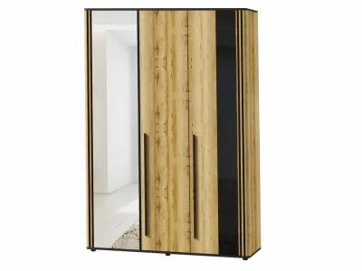 Шкаф 3-х дверный с зеркалом НКМ АЭЛИТА сек. №10 (Дуб Вотан/Черный) Шкаф 3-х дверный с зеркалом НКМ АЭЛИТА сек. №10 (Дуб Вотан/Черный)