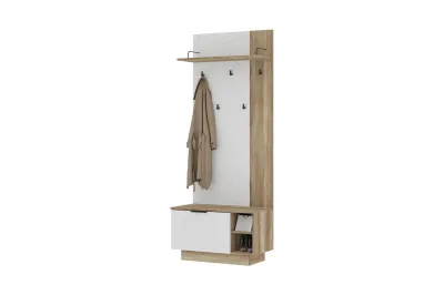 Вешалка ДАЛЛАС ВШ 01 (Софт вайт/Дуб каньон)