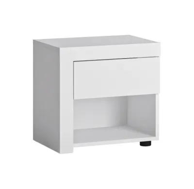 Тумба прикроватная (левая) LYON LYOK03L 1S (BIAŁY ALPIN/BIAŁY HG)