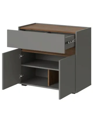 Тумба ВЕНТО ИВ-126.02.00 (Дымчатый алмаз/Дуб Канзас)