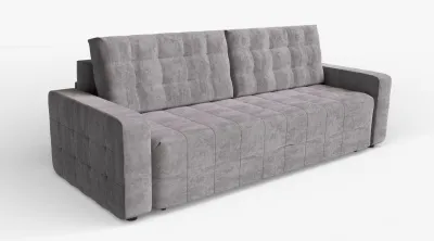 Диван прямой раскладной АРГУС-2 (Велюр Кортекс серый HLM-12 Grafit)