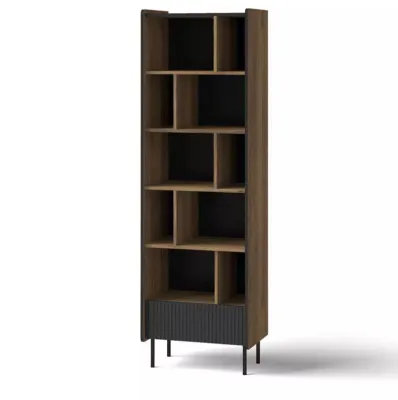 Стеллаж PRESTIGO P10 1S (Orzech Warmia/Czarny/San Sebastian) Стеллаж PRESTIGO P10 1S (Orzech Warmia/Czarny/San Sebastian)