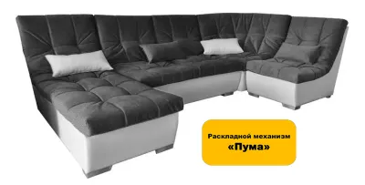 Диван угловой раскладной универсальный СОФИЯ 2 ДКУ-ЗТ (Savanna grey)