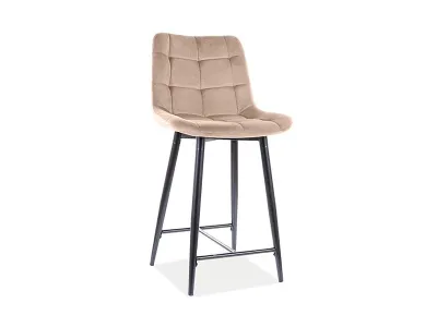Стул барный CHIC H-2 VELVET (VELVET BEŻOWY BLUVEL 28)