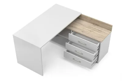 Стол письменный КРОСС 120.01.00 (Дуб Бонифаций/Белый)