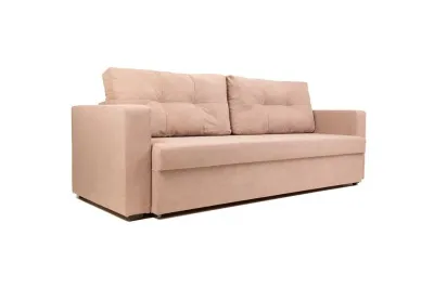 Диван прямой раскладной АРАКУЛЬ (Велюр Бежевый Омега 04)