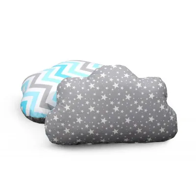 Подушка СОНЯ Облако (Зигзаг небесный/Звездопад на сером)