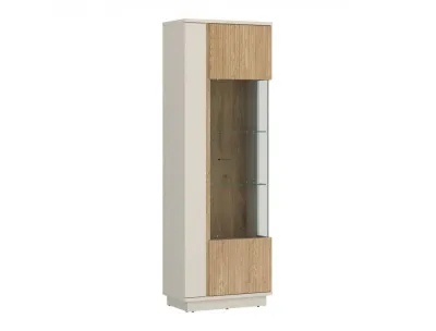 Витрина MOSANO LUSV101 1D (CASHMERE/DĄB CREMONA/CASHMERE/PVC DĄB CREMONA)