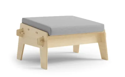 Банкетка ПОРТУ (Рогожка Тиса светло-серый)