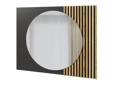 Зеркало навесное НКМ АЭЛИТА сек. №9 (Дуб Вотан/Черный)