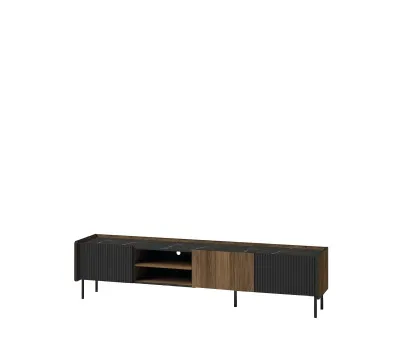 Тумба ТВ PRESTIGO P8 3D (Orzech Warmia/Czarny/San Sebastian)