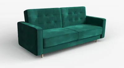 Диван прямой раскладной ТОРОНТО (НПБ) (Велюр OWN- 8 серый)