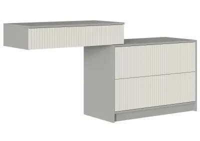 Комод-консоль СЕЛЕНА КМ-001 (Шиншилла Серая/Матовый Кварц Грей TS 840-EVO)