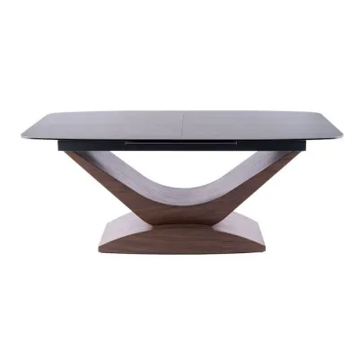Стол обеденный раскладной DOLCE CERAMIC (szary marmur/orzech)