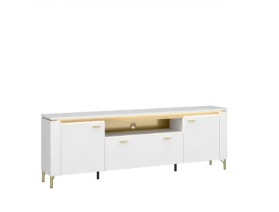 Тумба ТВ LAZIO LAZF03 2D1S (BIAŁA ALPEJSKA/BIAŁY POŁYSK)