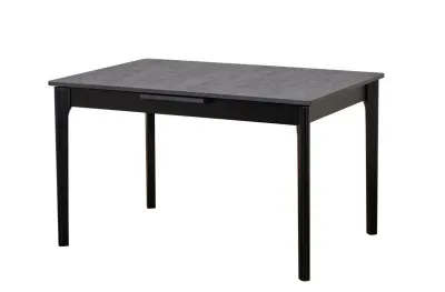 Стол обеденный раскладной FLASH 1,25 (Угольный камень/Чёрный)