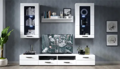 Гостиная РИО-2 (Белый/Белый глянец)