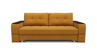 Диван прямой раскладнной АТЛАНТ 2 ДК стол справа (Тик-так, ППУ) (NEVADA ASH/Орех)