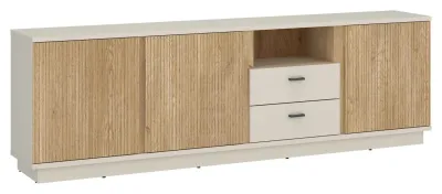 Тумба ТВ MOSANO LUSF102 3D2S (CASHMERE/DĄB CREMONA/CASHMERE/PVC DĄB CREMONA)