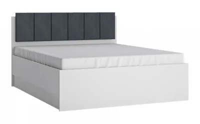 Кровать 1,6 LYON LYOZ04 с подъемным механизмом и основанием (BIAŁY ALPIN/BIAŁY HG)