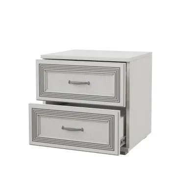 Тумба прикроватная ЛИВОРНО ЛТ-20 (Ясень Анкор светлый патина серебро)