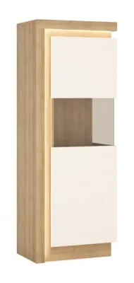 Витрина (правая) LYON LYOV01P 1D (DĄB RIVIERA JASNA/BIAŁA HG)