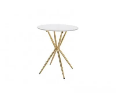 Стол журнальный AZALIA 0,5 (CERAMIC BIAŁY/ZŁOTY)