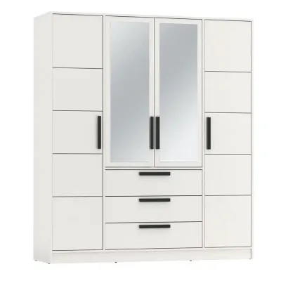 Шкаф 4х-дверный с зеркалом ДИАНА 84.07 (Белый/Белый) Шкаф 4х-дверный с зеркалом ДИАНА 84.07 (Белый/Белый)