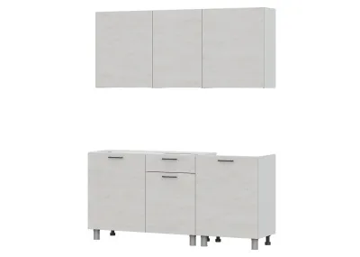 Кухня ЛАВАНДА (NEW) без столешницы (Белый/Сосна Санторини светлый)