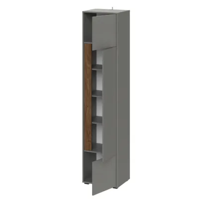 Шкаф 1 дверный ВЕНТО ИВ-126.06.00 (Дымчатый алмаз/Дуб Канзас)