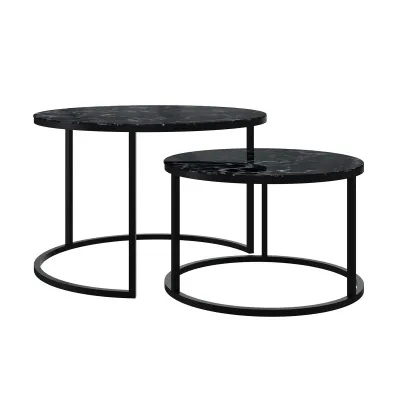 Стол журнальный CT-1931D 0,6 (Black marble (черный мрамор))
