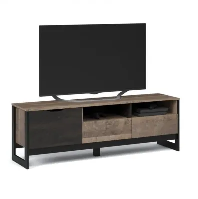 Тумба ТВ СТОКГОЛЬМ (Дуб гранж песочный/Железный камень)