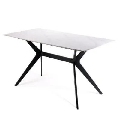 Стол обеденный нераскладной DT-2126 TROY (White marble)