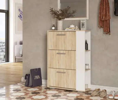 Обувница ЭРИКА-1 (Сонома/Белый)