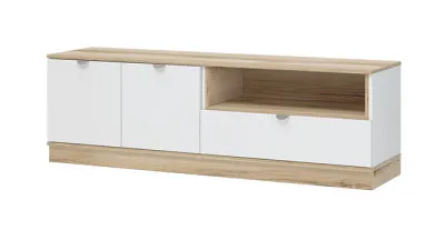Тумба ТВ ЮККИ 1600 (Белый/Дуб делано)