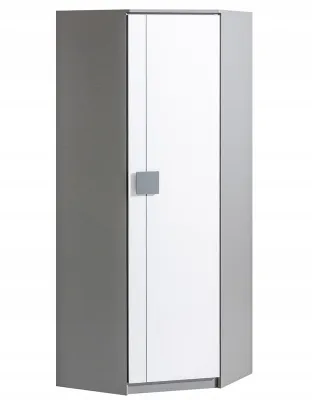 Шкаф угловой GUMI G7 (Antracyt/Bialy brylant)