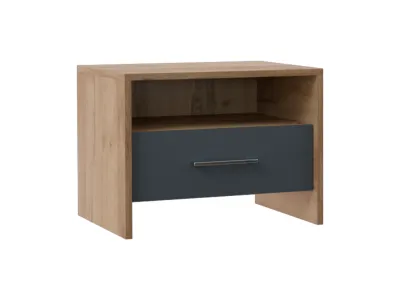 Тумба прикроватная ЛИБЕРТИ (Дуб Крафт Золотой/Антрацит)