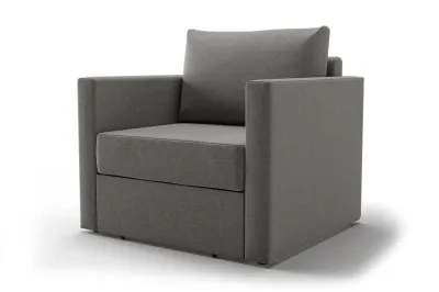 Кресло-кровать АЛЬФА (Велюр Saga Dark Grey 28)