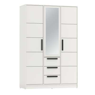 Шкаф 3х-дверный с зеркалом ДИАНА 84.08 (Белый/Белый)