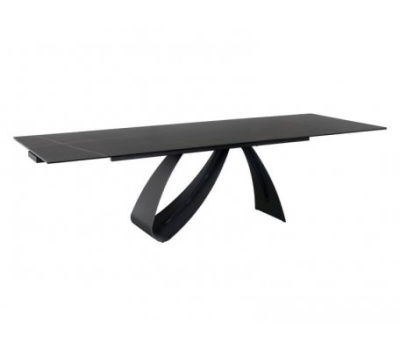 Стол обеденный раскладной DIUNA CERAMIC (CZARNY SAHARA NOIR/CZARNY MAT)
