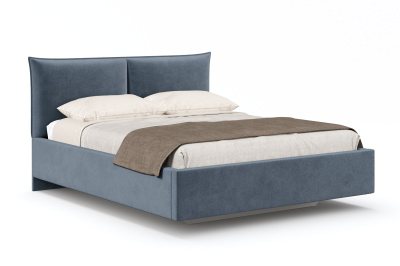 Кровать 1,6 ВЕДА с подъемным механизмом и основанием (Темно-серый (велюр 017))