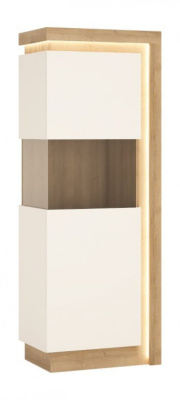 Витрина (левая) LYON LYOV01L 1D (DĄB RIVIERA JASNA/BIAŁA HG)