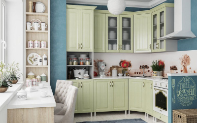 Панель декоративная 724*403 (Прованс Фисташковый структурный)