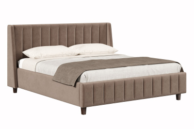 Кровать 1,8 МИЛТОН с подъемным механизмом и основанием (Какао (велюр 019))