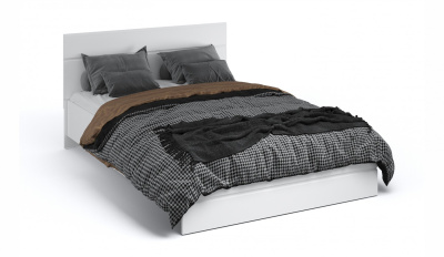 Кровать без основания под матрас 1,4 ЙОРК (Белый жемчуг/Белый глянец)